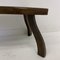 Brutalist Solid Wood Side Table, 1970s 4