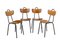 Chairs in Wood and Metal, 1950s, Set of 4, Image 1