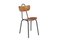 Chairs in Wood and Metal, 1950s, Set of 4, Image 3