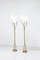 Swedish Modern Floor Lamps in Brass and Rattan, Set of 2 1