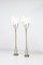 Swedish Modern Floor Lamps in Brass and Rattan, Set of 2, Image 1