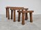 Tables Gigognes Brutalistes Vintage, 1960s, Set de 3 3