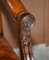 Vintage Brown Leather Oak Framed Captains Directors Armchair, Image 8