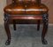Geschnitzte Chesterfield Esszimmerstühle aus braunem Leder von C Hindley & Sons, 1845, 5er Set 14