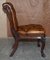 Carved Chesterfield Brown Leather Dining Chairs from C Hindley & Sons, 1845, Set of 5 18