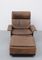 Brown Leather Lounge Chair and Ottoman by Dieter Rams for Vistoe 1
