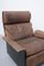 Brown Leather Lounge Chair and Ottoman by Dieter Rams for Vistoe 2