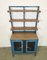 Industrial Blue Cabinet with Shelves, 1960s 3