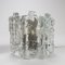 Eisglas Wandlampen von JT Kalmar, Österreich, 1960er, 2er Set 2