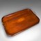 Antique English Victorian Mahogany Serving Tray with Inlay, 1900s 6