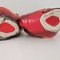Kitsch French Red Ceramic Sea Shell Table Lamps by Vallauris, 1960s, Set of 2 3