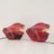 Kitsch French Red Ceramic Sea Shell Table Lamps by Vallauris, 1960s, Set of 2 7