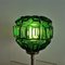 Lampe de Bureau Art Déco en Verre Vert et Métal Chromé avec Cadres, France, 1940s 9
