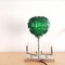 Art Deco French Green Glass Chromed Metal Table or Desk Lamp with Picture Frames, 1940s 1