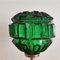 Art Deco French Green Glass Chromed Metal Table or Desk Lamp with Picture Frames, 1940s 6