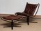Dark Brown Leather Falcon Chair and Ottoman by Sigurd Ressel for Vatne Mobler, Set of 2 6