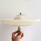 Mid-Century Modern Portuguese White Acrylic Hanging Lamp with Clip on Shade, 1970s, Image 13