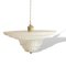 Mid-Century Modern Portuguese White Acrylic Hanging Lamp with Clip on Shade, 1970s, Image 1