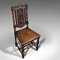 Antique Scottish Victorian Carved Oak Hall Chairs, Set of 2, Image 7