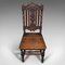 Antique Scottish Victorian Carved Oak Hall Chairs, Set of 2, Image 8