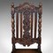 Antique Scottish Victorian Carved Oak Hall Chairs, Set of 2 9