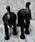 Leather Elephant Sculptures, Set of 2 3