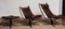 Dark Brown Leather Falcon Chairs and Ottoman by Sigurd Ressel from Vatne Møbler, 1970s, Set of 3, Image 1