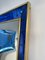 Italian Blue and Brass Mirror from Cristal Art, 1960s 6