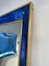 Italienischer Spiegel mit blauem Messingrahmen von Cristal Art, 1960er 6