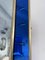 Italian Blue and Brass Mirror from Cristal Art, 1960s, Image 3