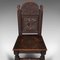 Antique Italain Victorian Oak Court Chairs, Set of 2, Image 8