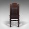 Antique Italain Victorian Oak Court Chairs, Set of 2 5