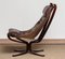 Dark Brown Leather Falcon High Back Lounge Chair by Sigurd Ressel for Vatne, 1970s 4