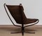 Dark Brown Leather Falcon High Back Lounge Chair by Sigurd Ressel for Vatne, 1970s 2