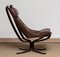 Dark Brown Leather Falcon High Back Lounge Chair by Sigurd Ressel for Vatne, 1970s 5