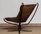 Dark Brown Leather Falcon High Back Lounge Chair by Sigurd Ressel for Vatne, 1970s 3