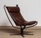 Dark Brown Leather Falcon High Back Lounge Chair by Sigurd Ressel for Vatne, 1970s 8