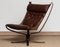 Dark Brown Leather Falcon High Back Lounge Chair by Sigurd Ressel for Vatne, 1970s 7