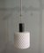 Art Deco Hanging Lamp with White Shade in Frosted Glass, 1930s, Image 3
