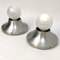 Round Aluminum Wall Lamps from Stilux Milano, 1960s, Set of 2 4