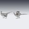 20th-Century Solid Silver Pheasant Ornamental Statues, 1960s, Set of 2 4