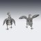 20th-Century Solid Silver Pheasant Ornamental Statues, 1960s, Set of 2 2