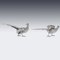 20th-Century Solid Silver Pheasant Ornamental Statues, 1960s, Set of 2 7