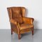 Brown Leather Wingback Armchair 1