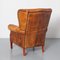 Brown Leather Wingback Armchair, Image 13