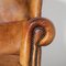 Brown Leather Wingback Armchair 10