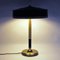 Brass Table Lamp with Black Shade by C.E. Fors for Ewå Värnamo, Sweden, 1960s 3