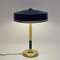 Brass Table Lamp with Black Shade by C.E. Fors for Ewå Värnamo, Sweden, 1960s, Image 4