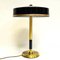 Brass Table Lamp with Black Shade by C.E. Fors for Ewå Värnamo, Sweden, 1960s 2