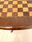 Antique Victorian Figured Walnut Oval Shaped Chess Top Table 9